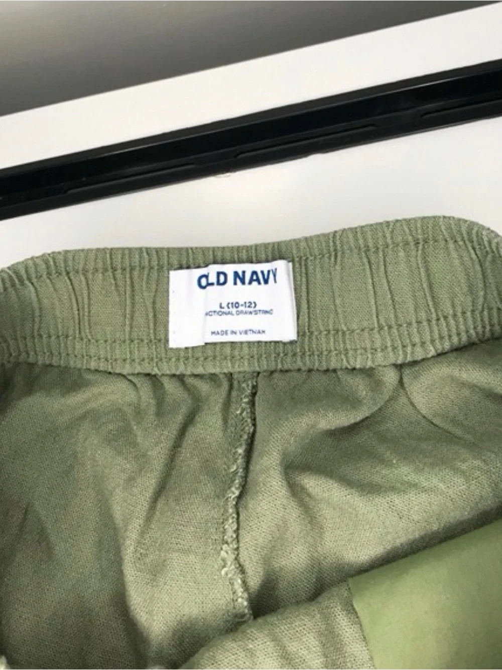 Old Navy Girls Olive Green Drawstring Pull-On Shorts